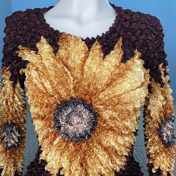 SUNFLOWER Floral STRETCH Fit TOP One-Size - Picture 7 of 9